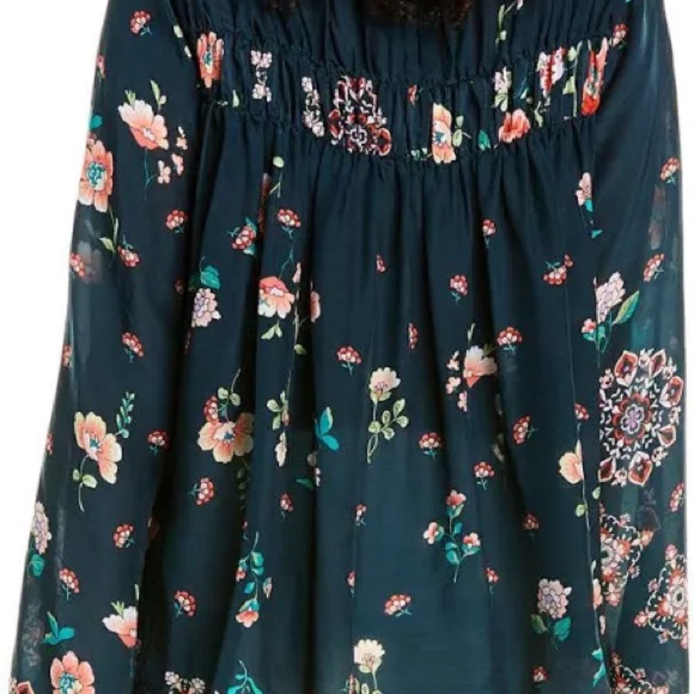 Johnny Was Harley Boho Peasant Floral Top w/ Colorful Tassels - Picture 6 of 15